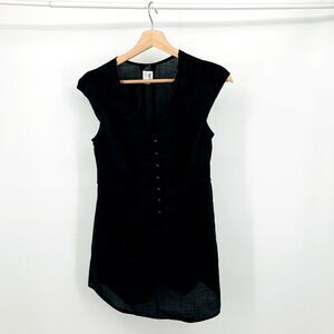 Anthropologie | Edme & Esyllte Women's Size 0 Black Sleeveless V-neck Casual Top